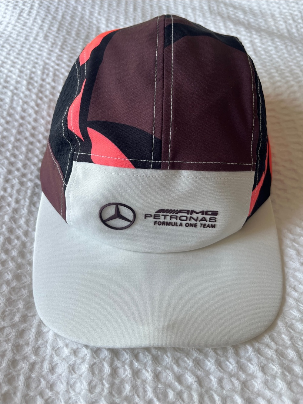 Mercedes AMG Petronas White, Brown & Coral Graphic Racing Hat